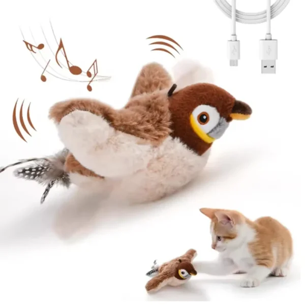Interactive Rechargeable Chirping Flapping Bird Toy