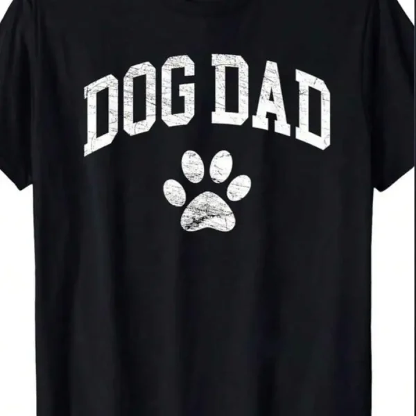 Funny Dog Dad Paw Print T-Shirt
