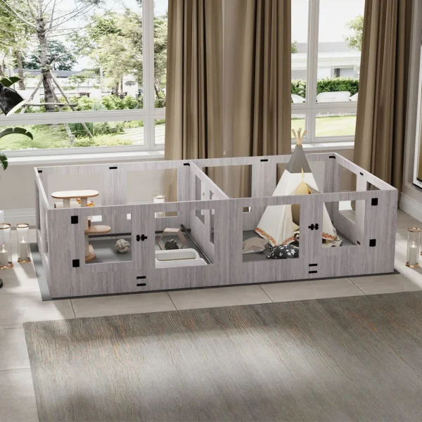 Large Dog Playpen with Glass Panels