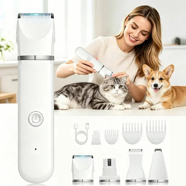 4-in-1 Rechargeable Pet Hair Clipper Kit