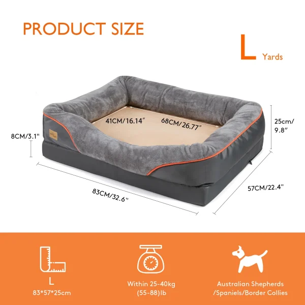 Large Soft Fleece Dog Bed with Washable Cover